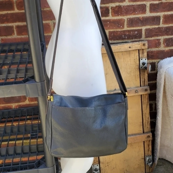 Fossil.Black Pebbled leather xbody shoulder‎ bag - Picture 14 of 16